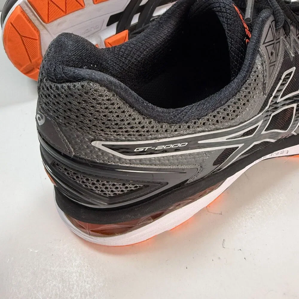 ASICS GT-2000 4 Running Sneakers Men’s Size 13 Black Orange T606N F450716 Shoes